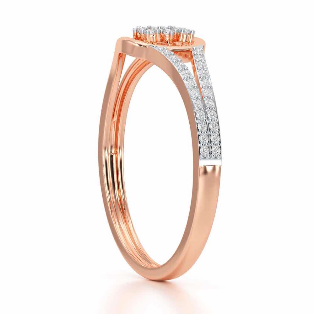 Serene Beauty Silver Ring - Rose Gold - Image 3