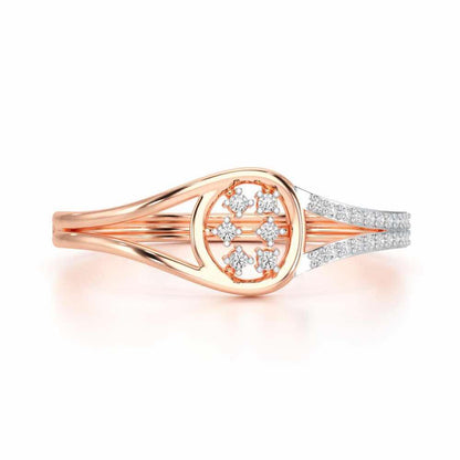 Serene Beauty Silver Ring - Rose Gold - Image 4