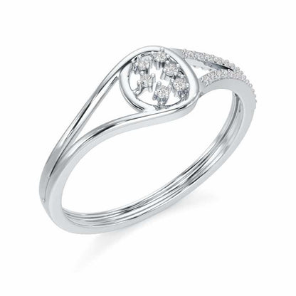 Serene Beauty Silver Ring - White Gold - Image 1