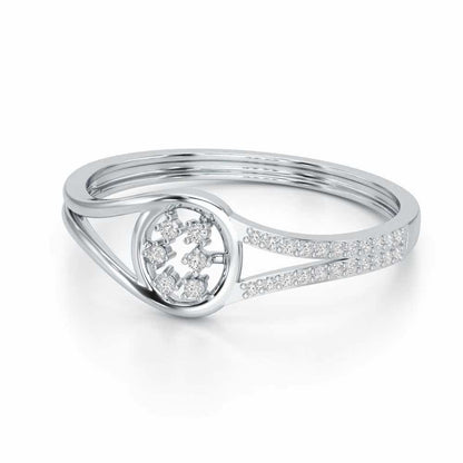 Serene Beauty Silver Ring - White Gold - Image 2