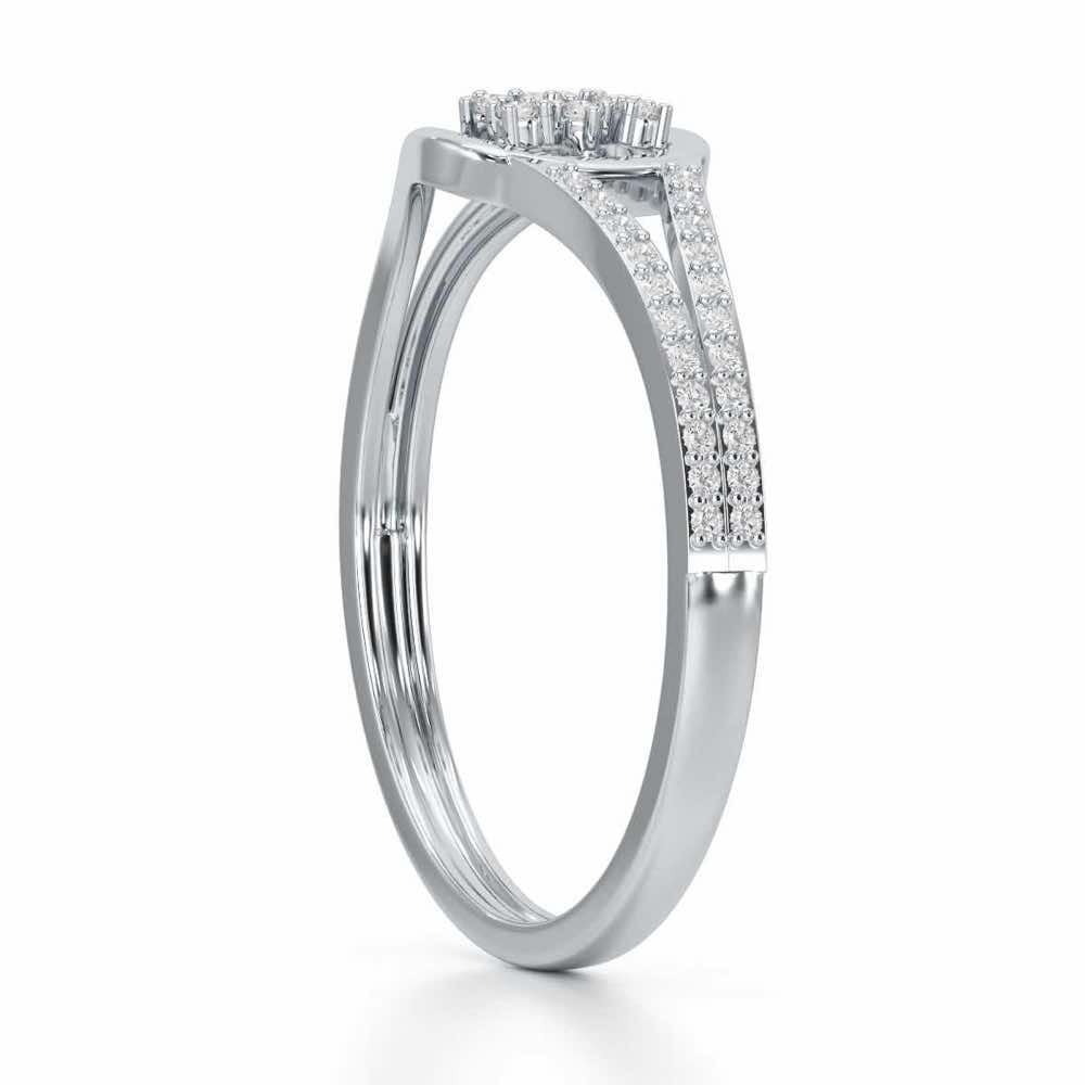 Serene Beauty Silver Ring - White Gold - Image 3
