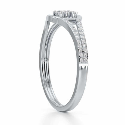 Serene Beauty Silver Ring - White Gold - Image 3