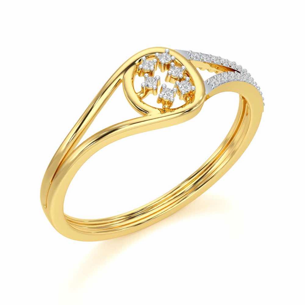Serene Beauty Silver Ring - Yellow Gold - Image 1