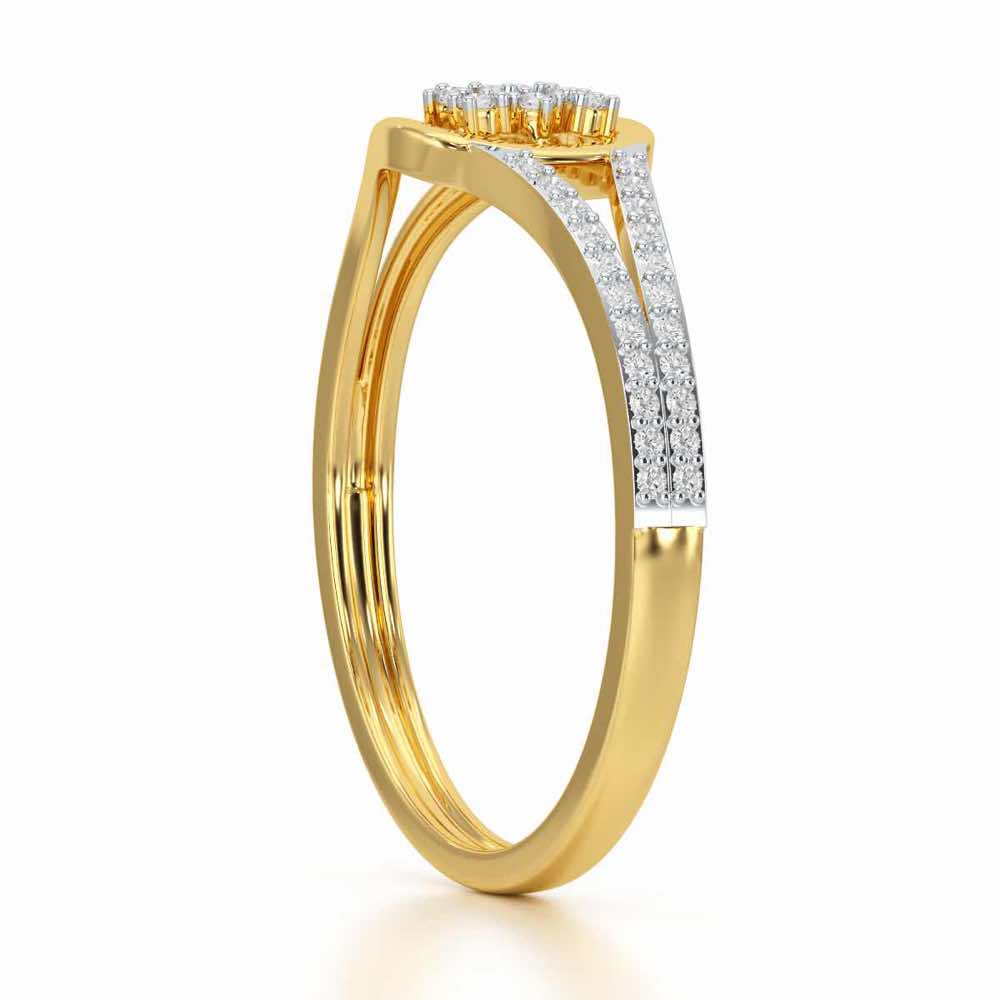 Serene Beauty Silver Ring - Yellow Gold - Image 3
