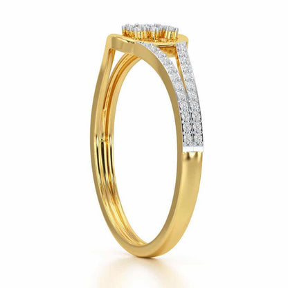Serene Beauty Silver Ring - Yellow Gold - Image 3
