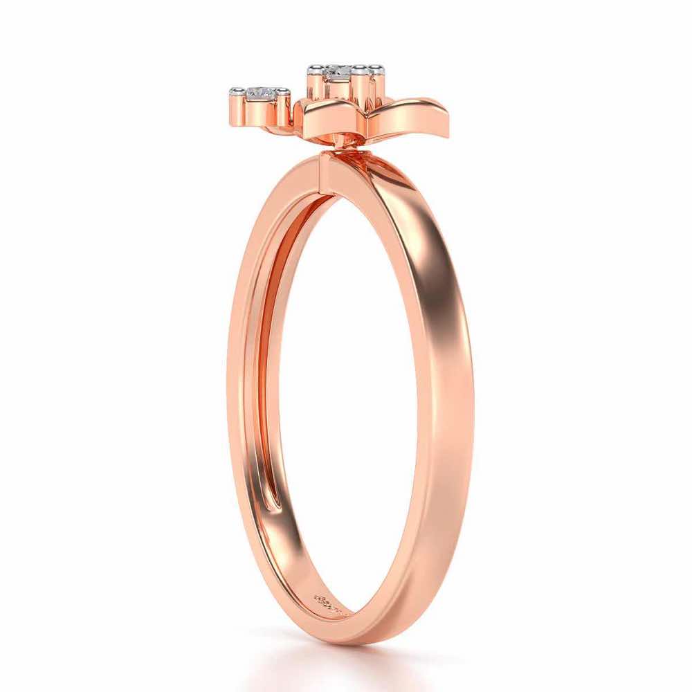 Serene Flora Silver Ring - Rose Gold - Image 4