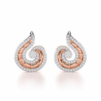 Serene Glow Silver Earrings - Rose Gold - Image 1