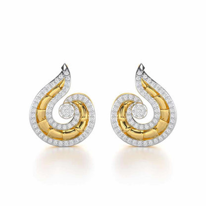 Serene Glow Silver Earrings - Yellow Gold - Image 1