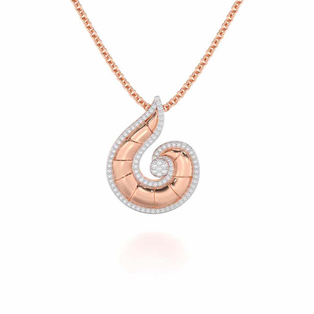 Serene Glow Silver Pendant - Rose Gold - Image 1
