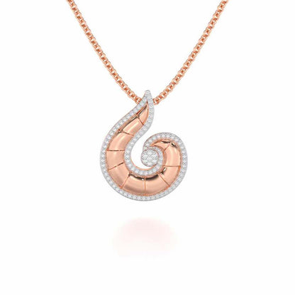 Serene Glow Silver Pendant - Rose Gold - Image 1
