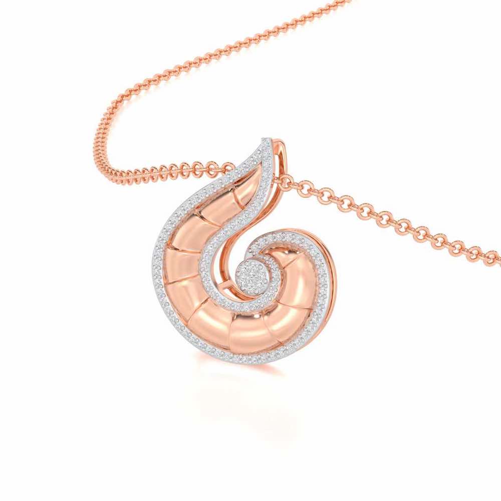 Serene Glow Silver Pendant - Rose Gold - Image 2