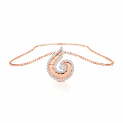 Serene Glow Silver Pendant - Rose Gold - Image 3