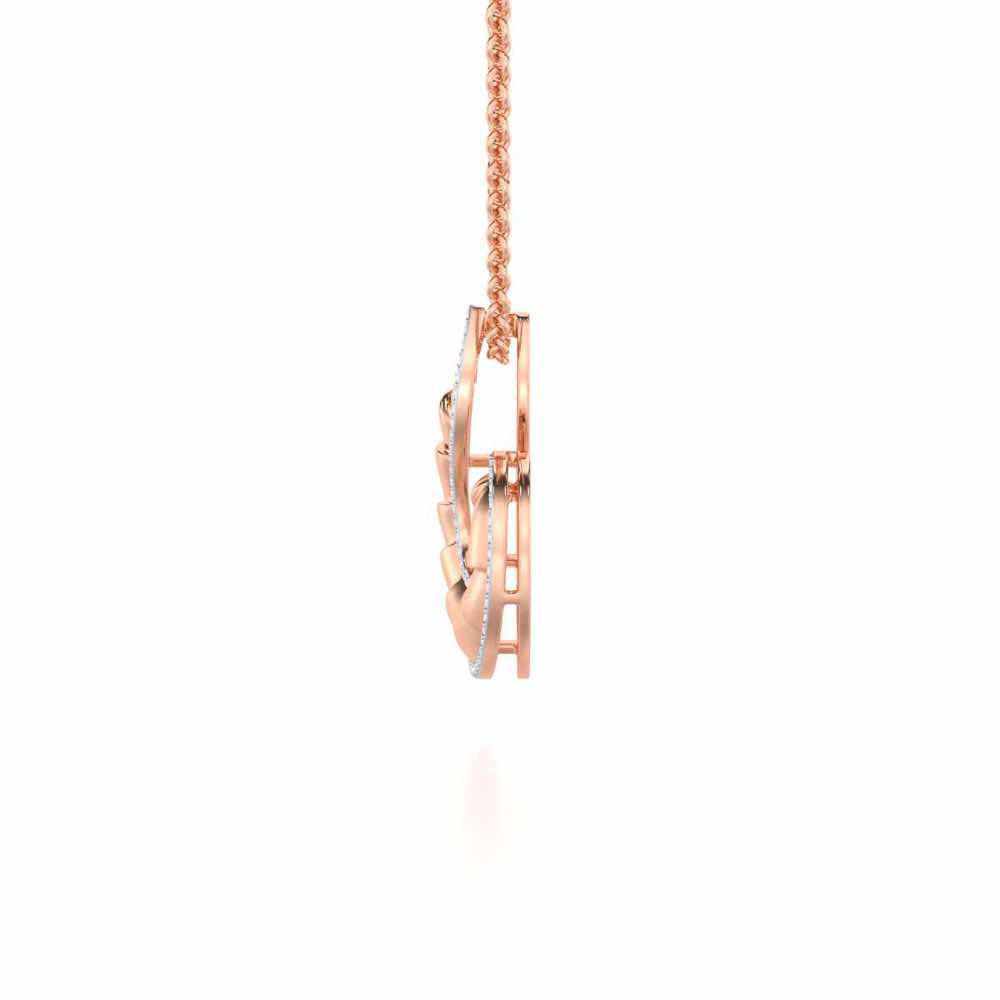 Serene Glow Silver Pendant - Rose Gold - Image 4