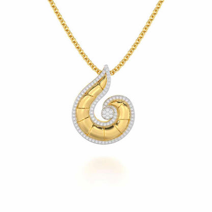Serene Glow Silver Pendant - Yellow Gold - Image 1