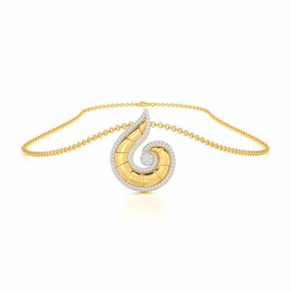 Serene Glow Silver Pendant - Yellow Gold - Image 3