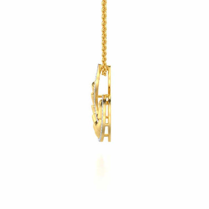 Serene Glow Silver Pendant - Yellow Gold - Image 4