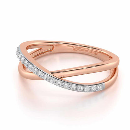 Serene Glowy Silver Ring - Rose Gold - Image 2