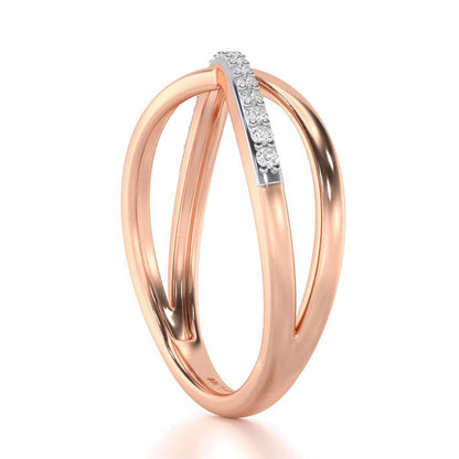 Serene Glowy Silver Ring - Rose Gold - Image 3