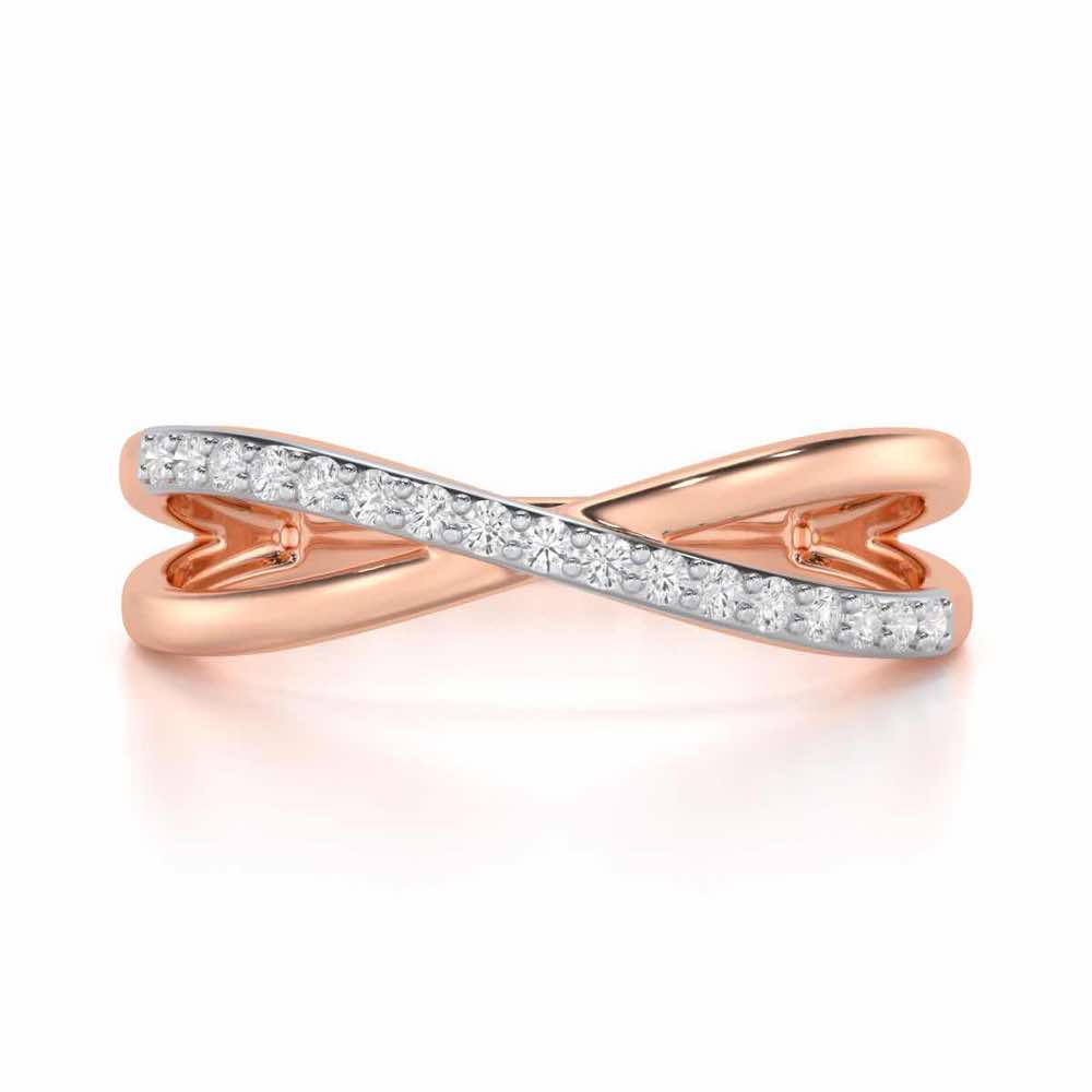 Serene Glowy Silver Ring - Rose Gold - Image 4