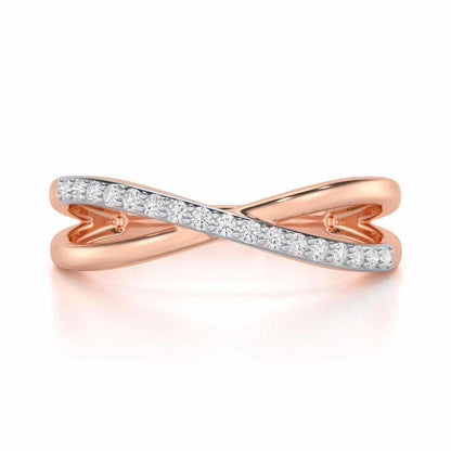 Serene Glowy Silver Ring - Rose Gold - Image 4