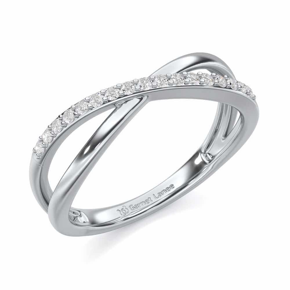 Serene Glowy Silver Ring - White Gold - Image 1