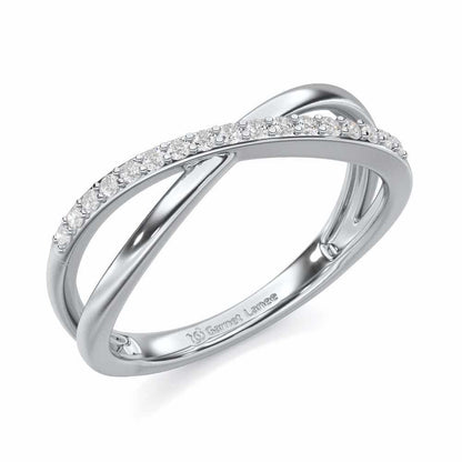 Serene Glowy Silver Ring - White Gold - Image 1