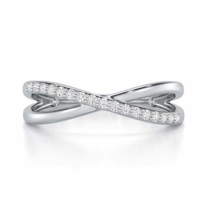 Serene Glowy Silver Ring - White Gold - Image 4