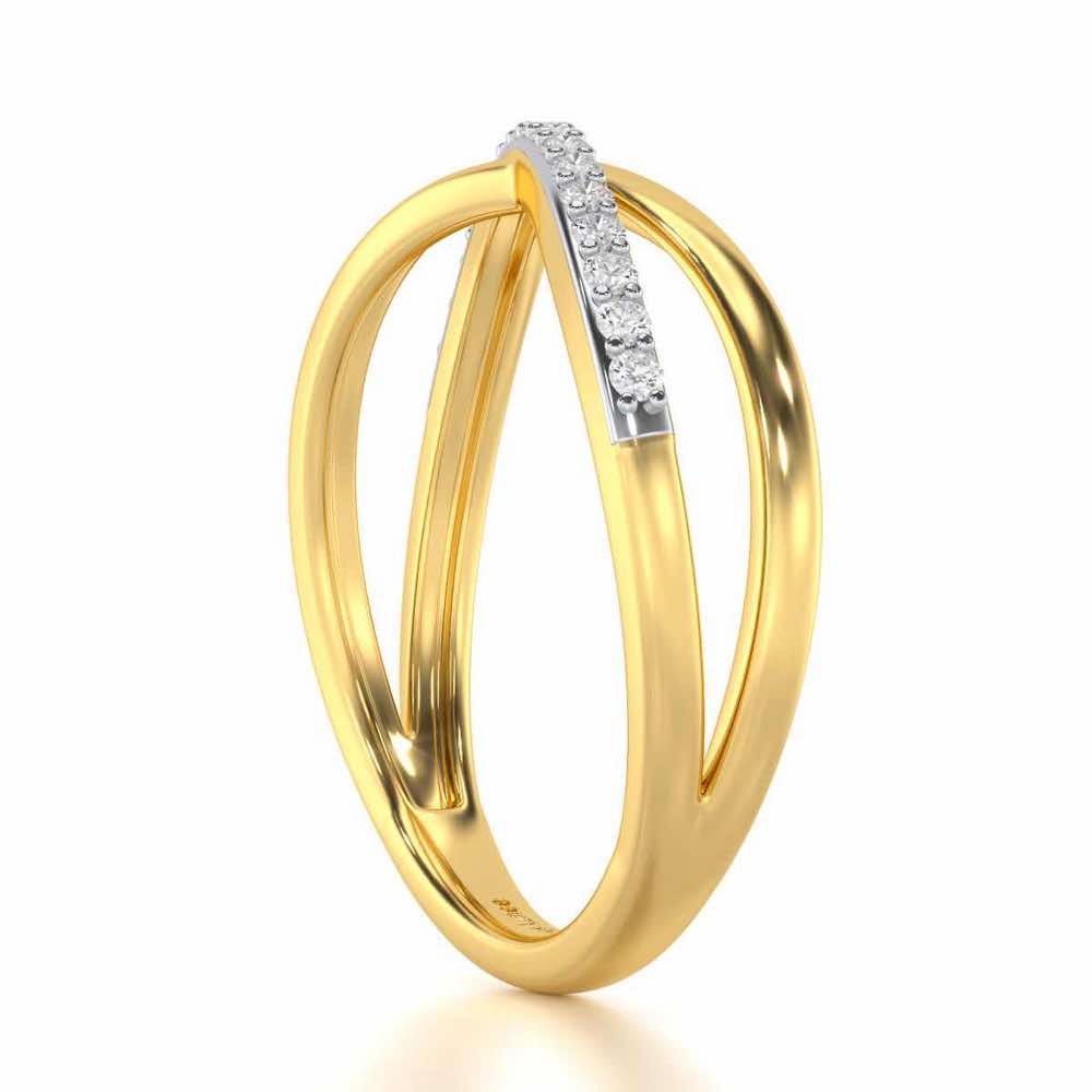 Serene Glowy Silver Ring - Yellow Gold - Image 3