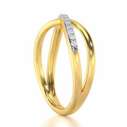 Serene Glowy Silver Ring - Yellow Gold - Image 3