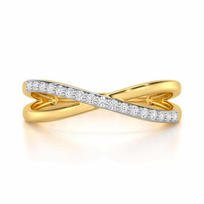 Serene Glowy Silver Ring - Yellow Gold - Image 4