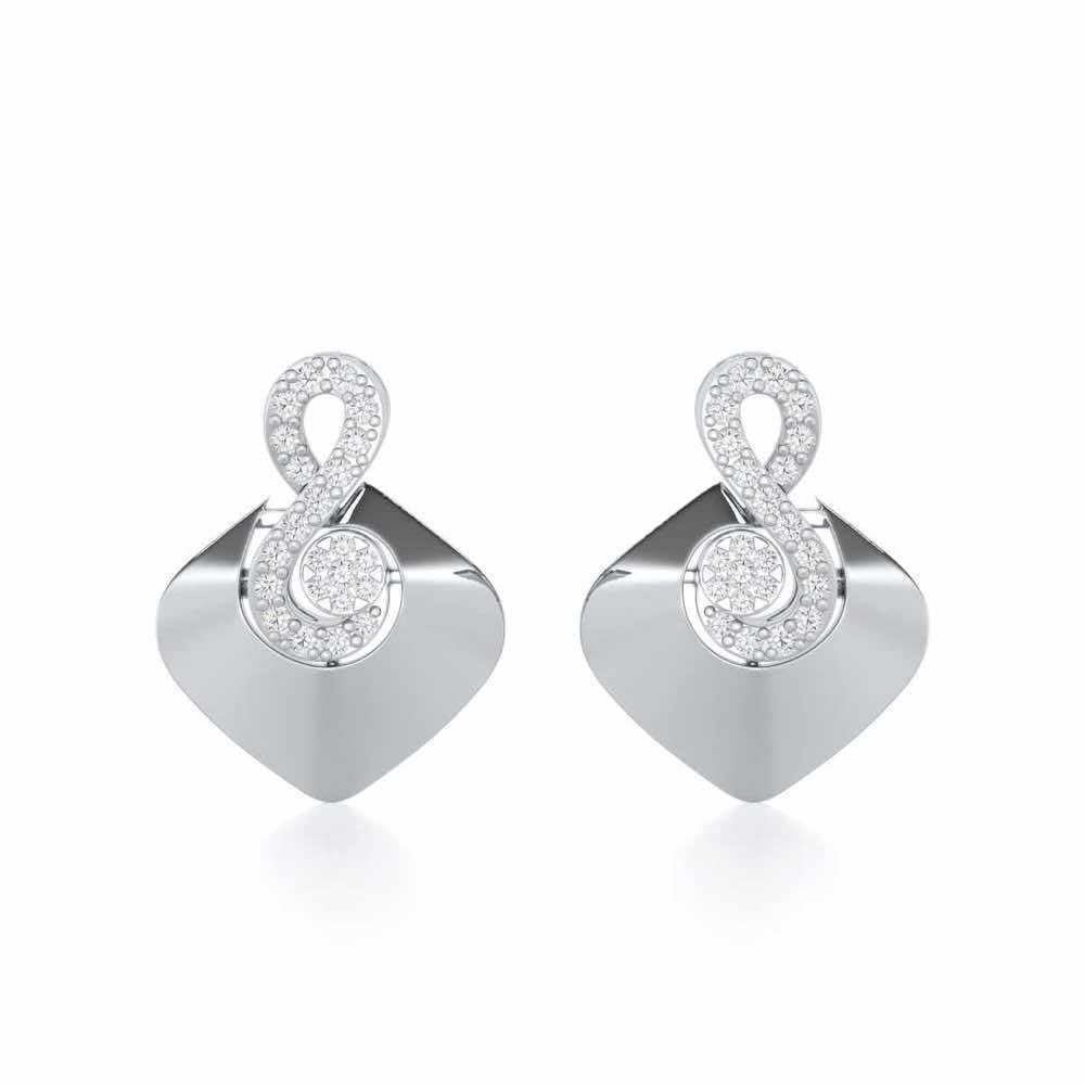 Serene Rhythms Silver Earrings - White Gold - Image 1