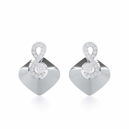 Serene Rhythms Silver Earrings - White Gold - Image 1