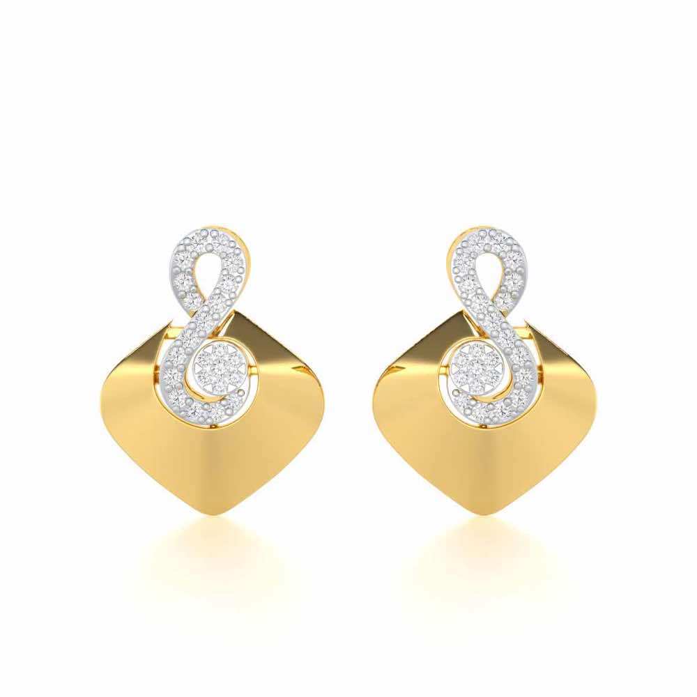 Serene Rhythms Silver Earrings - Yellow Gold - Image 1