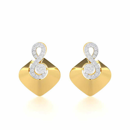 Serene Rhythms Silver Earrings - Yellow Gold - Image 1