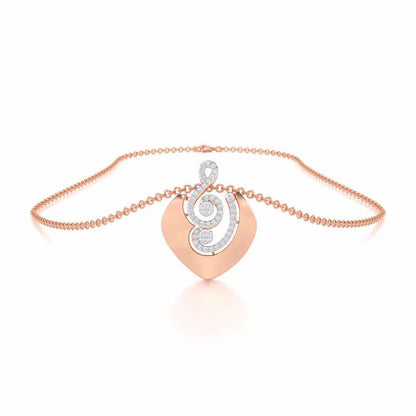 Serene Rhythms Silver Pendant - Rose Gold - Image 3
