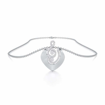 Serene Rhythms Silver Pendant - White Gold - Image 3