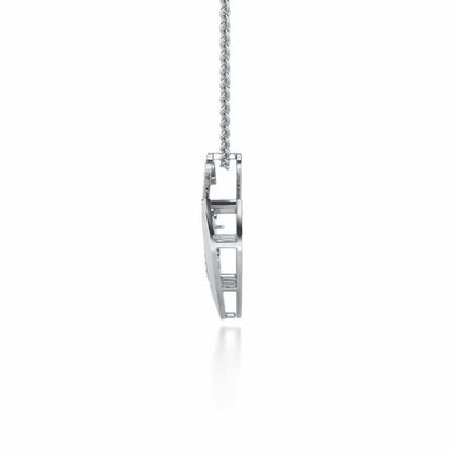 Serene Rhythms Silver Pendant - White Gold - Image 4
