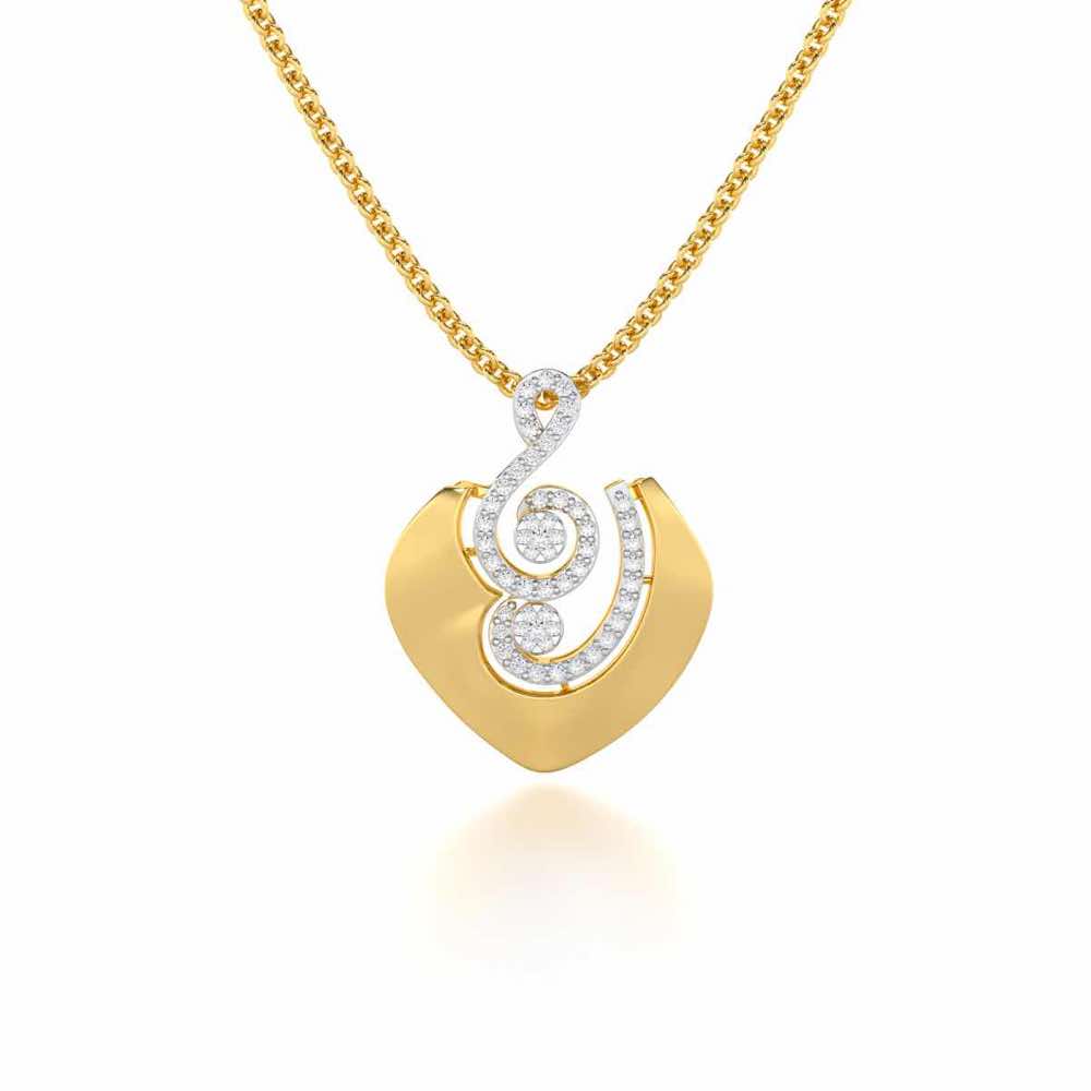 Serene Rhythms Silver Pendant - Yellow Gold - Image 1