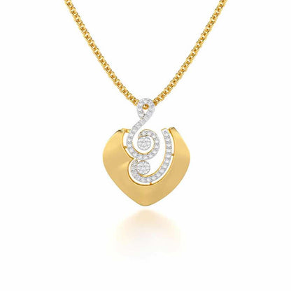 Serene Rhythms Silver Pendant - Yellow Gold - Image 1
