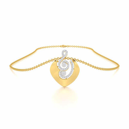Serene Rhythms Silver Pendant - Yellow Gold - Image 3
