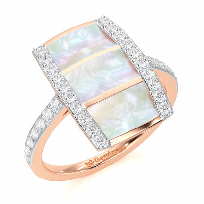 Serene Shine Silver Ring - Rose Gold - Image 1