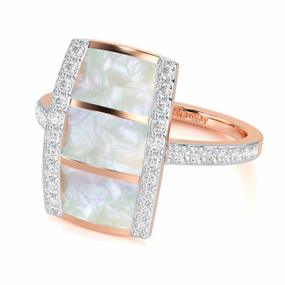 Serene Shine Silver Ring - Rose Gold - Image 2