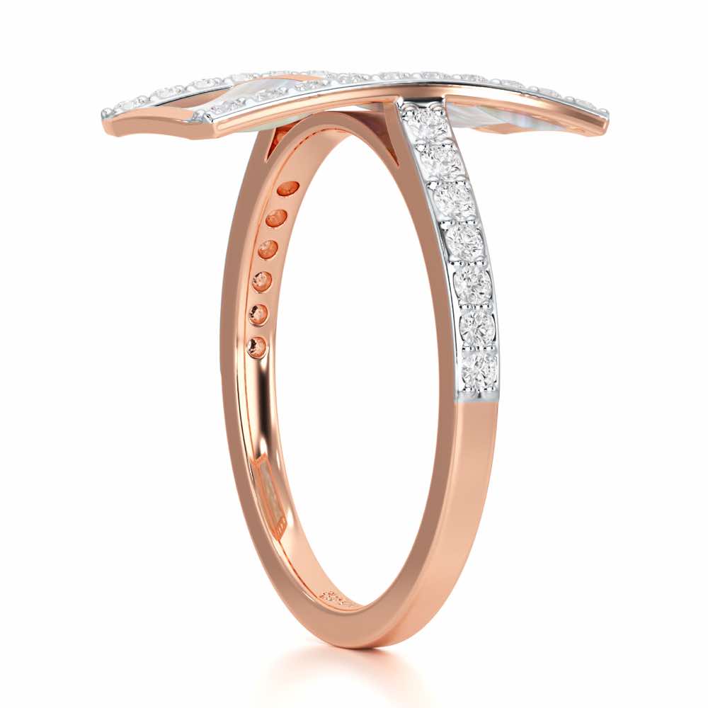 Serene Shine Silver Ring - Rose Gold - Image 3