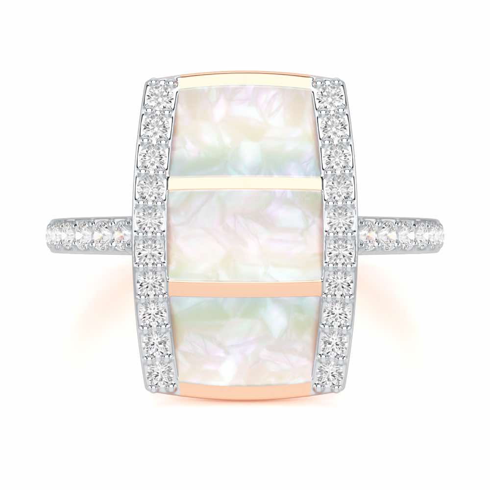 Serene Shine Silver Ring - Rose Gold - Image 4
