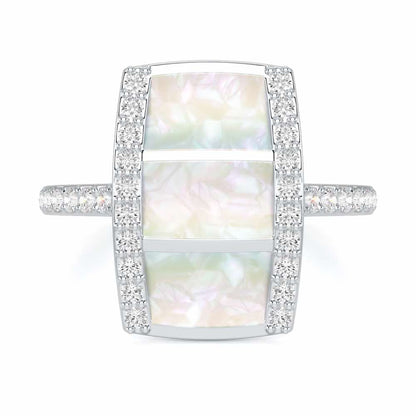 Serene Shine Silver Ring - White Gold - Image 4