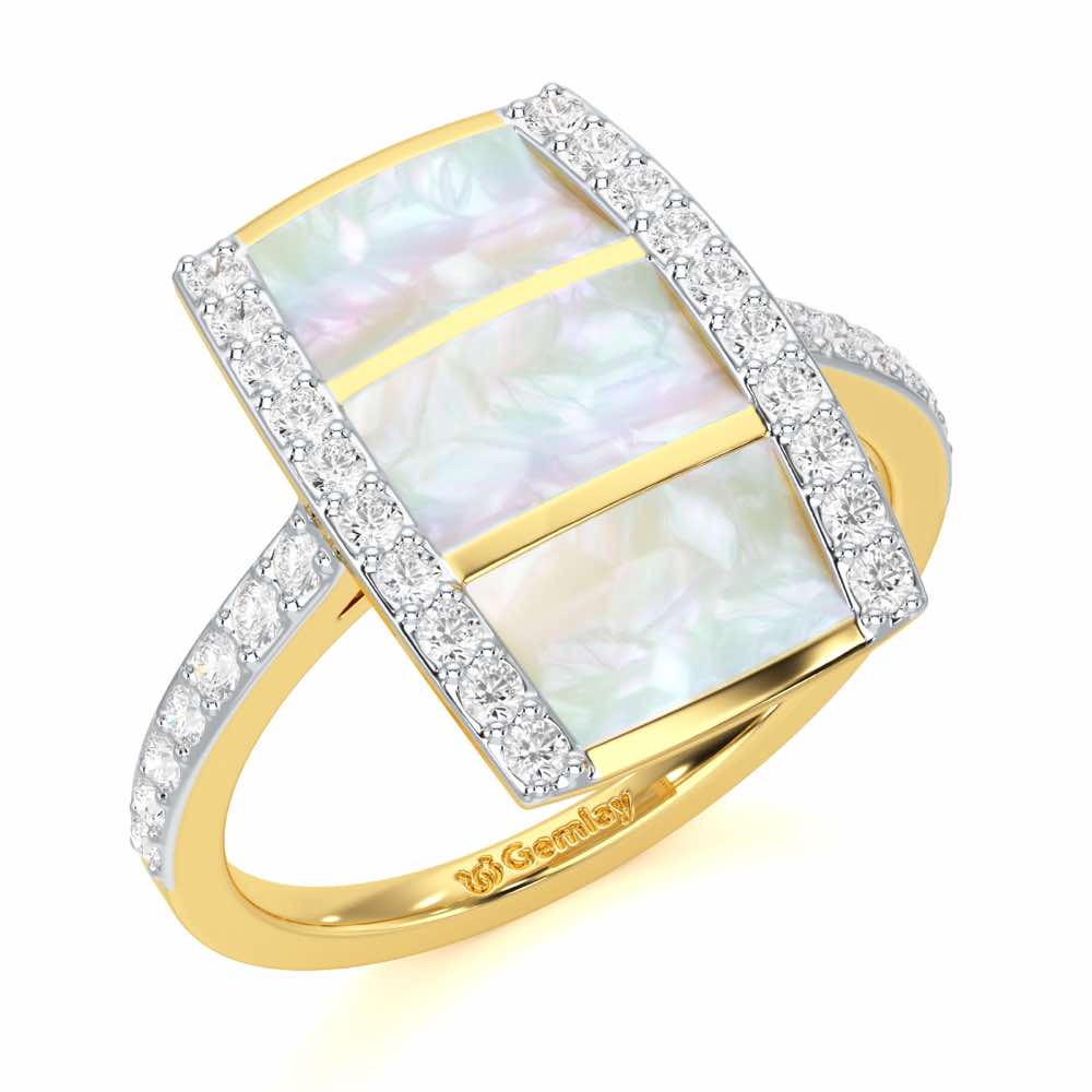 Serene Shine Silver Ring - Yellow Gold - Image 1