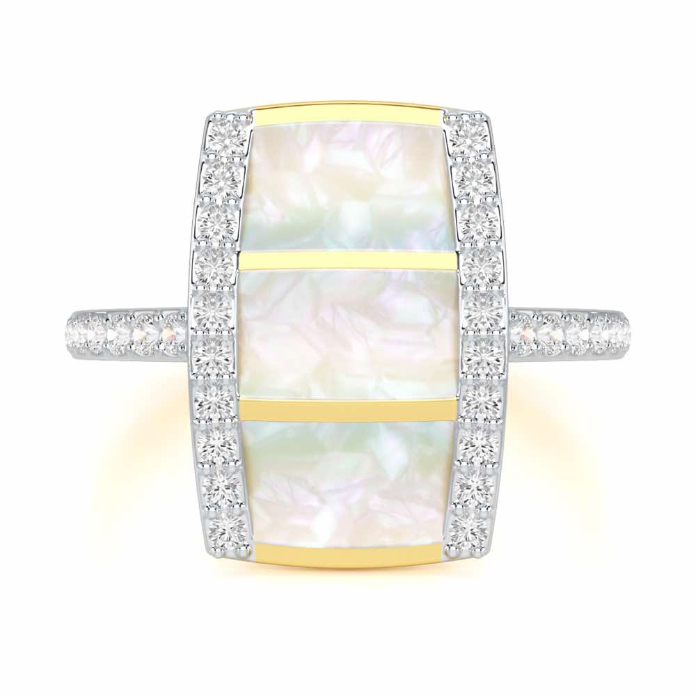 Serene Shine Silver Ring - Yellow Gold - Image 4