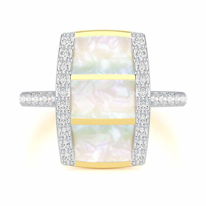 Serene Shine Silver Ring - Yellow Gold - Image 4