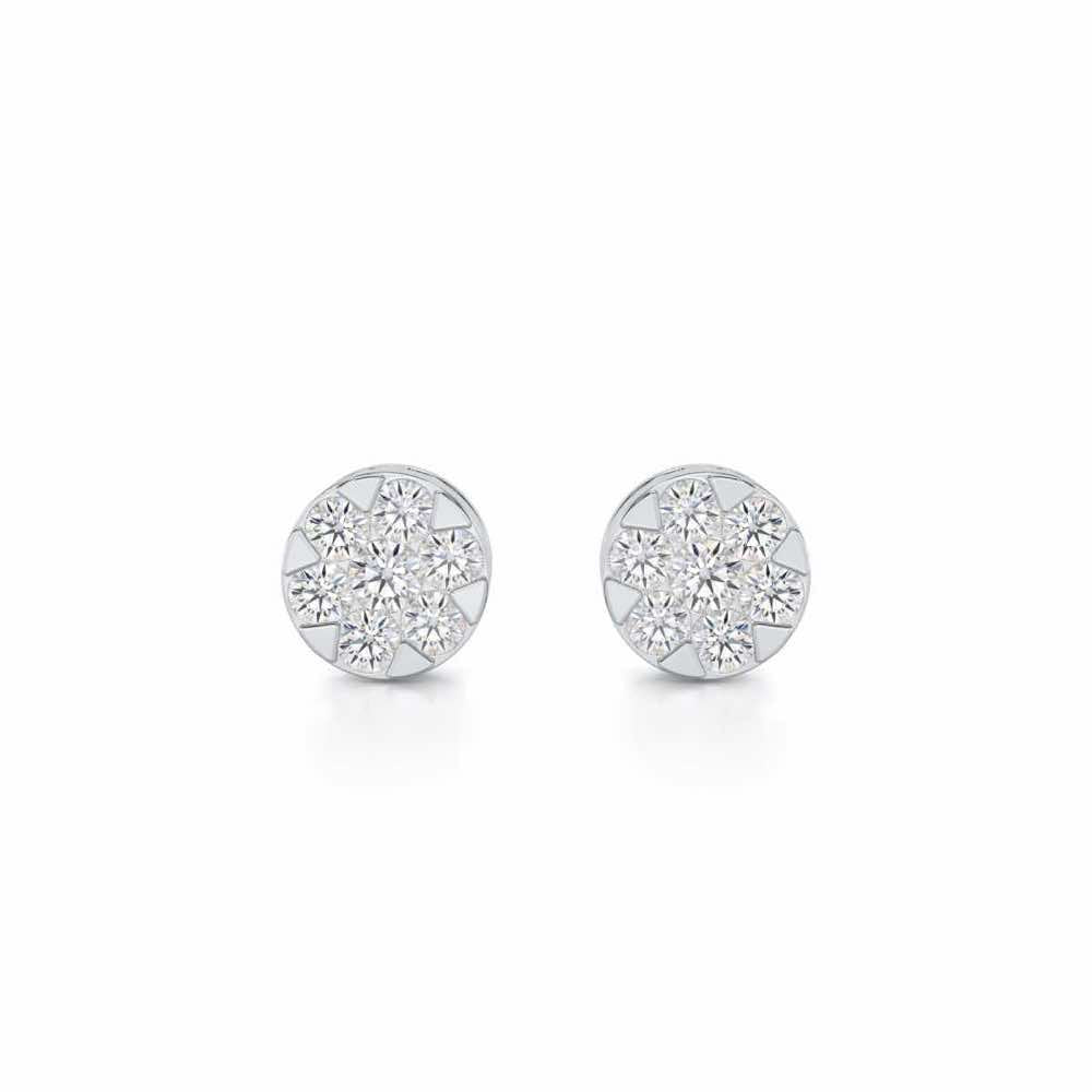 Serene Shores Silver Earrings - White Gold - Image 1
