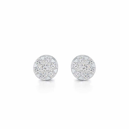 Serene Shores Silver Earrings - White Gold - Image 1
